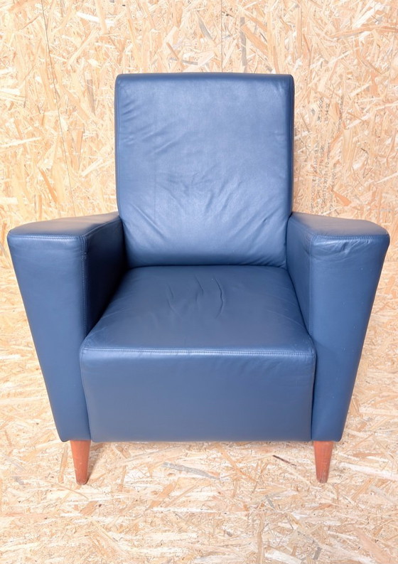 Image 1 of Vintage armchair blue leather