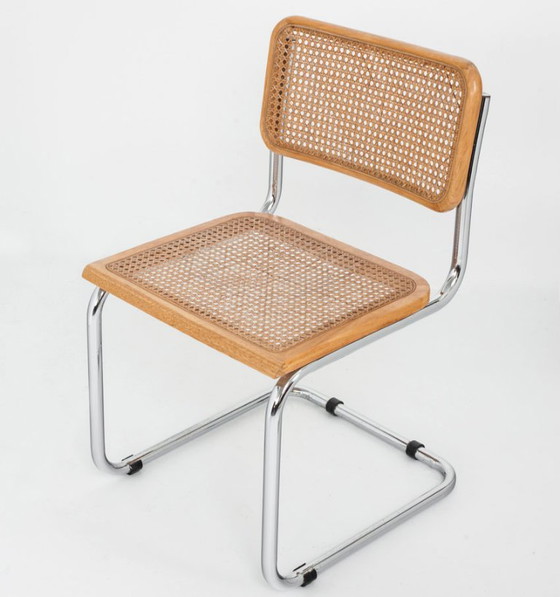 Set di 6 sedie Cesca. Realizzate su disegno di Marcel Breuer. Anni '80. – Sedie da pranzo, Wood, Wicker (photo 9 of 26)