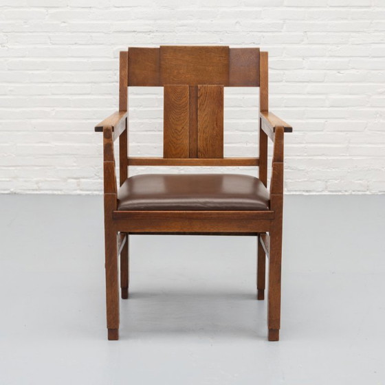 Art Deco Chair 30s – Dining chairs, Wood, Leather (photo 8 of 21)