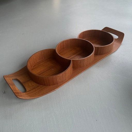 Plateau design - rare - Dansk - bois de teck - années 1960 - Style Mid-Century - Bauhaus - danois