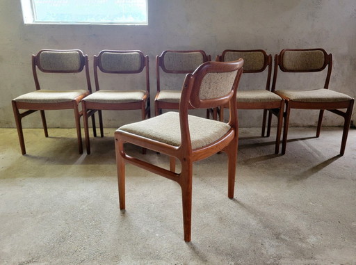 Set di 6 sedie da pranzo di Johannes Andersen per Uldum