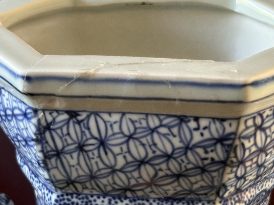 Beautiful Antique Chinese Blue and White Vase 1875-1908 – asian vases from Holland, Porcelain (photo 8 of 11)