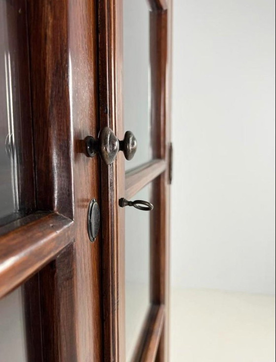Eichholtz Sideboard - Bookcase - Display cabinet - solid oak cabinet Flamant, Wood, Glass, Brown, Klassiek (photo 13 of 15)