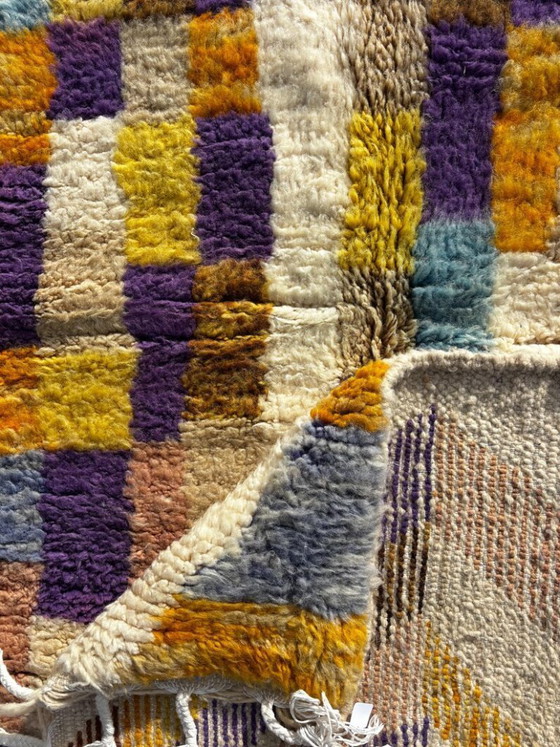 Image 1 of Tappeto marocchino colorato in lana berbera, autentico tappeto marocchino, 2,5 x 1,5 m