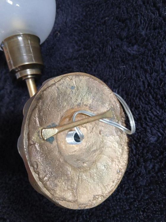 Image 1 of BEAUTIFUL HAND-SHAPED WALL LIGHT, TORCH, GILDED BRONZE