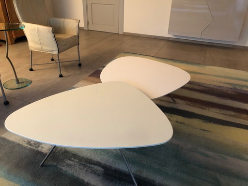 2 tables basses Leolux de forme organique