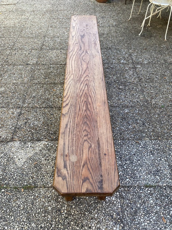 Solid Oak Wood Farmhouse Bench 220cm for Rustic 1950s Farmhouse Table – Benches (photo 16 of 17)