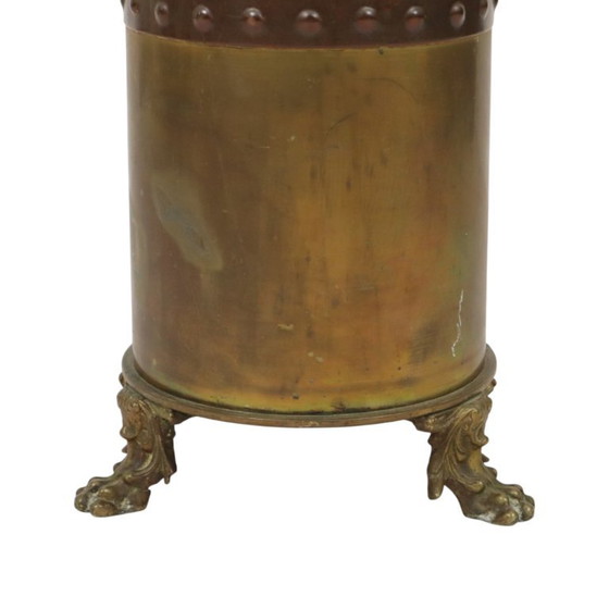 Unieke Obus Paraplubak XL Trench Art 1915 WO1 Leeuwenkoppen – Brass, Vintage (photo 4 of 25)