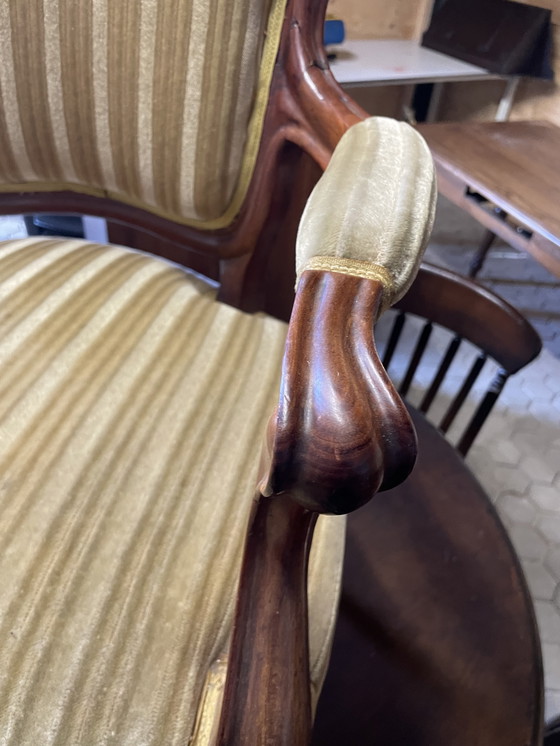 Image 1 of Conjunto de sofás Luis XV antiguos con 2 sillones