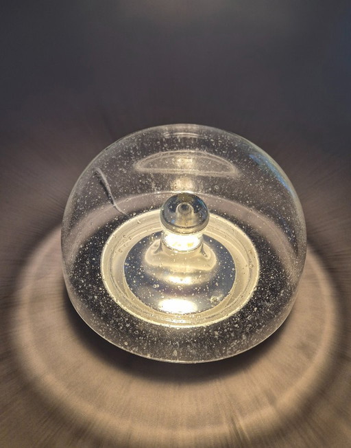 Glashütte Limburg 2921 Bubble-Glass Wall Lamp, E27, Ø 29 cm, Halo Effect Vintage.