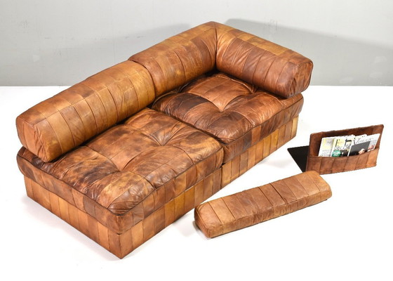 Image 1 of De Sede DS-88 Sectional Daybed / Sofa in Cognac Tan leather – Switzerland, circa 1970