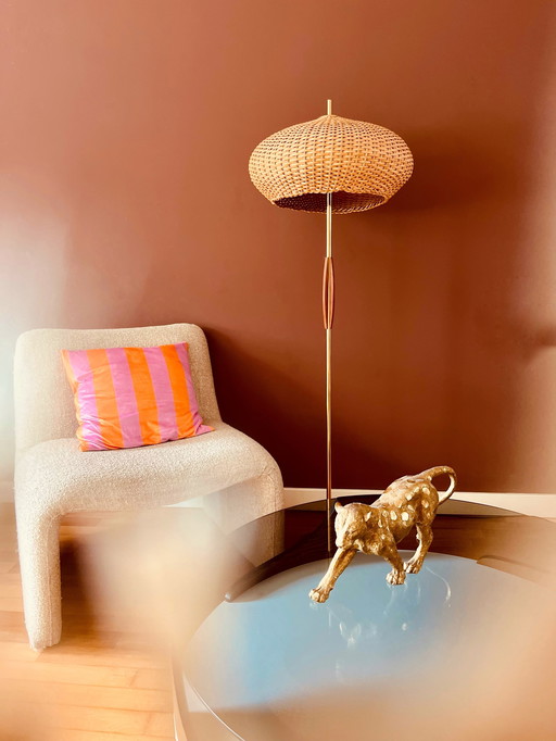 Unique! Mid - Century Japandi floor lamp