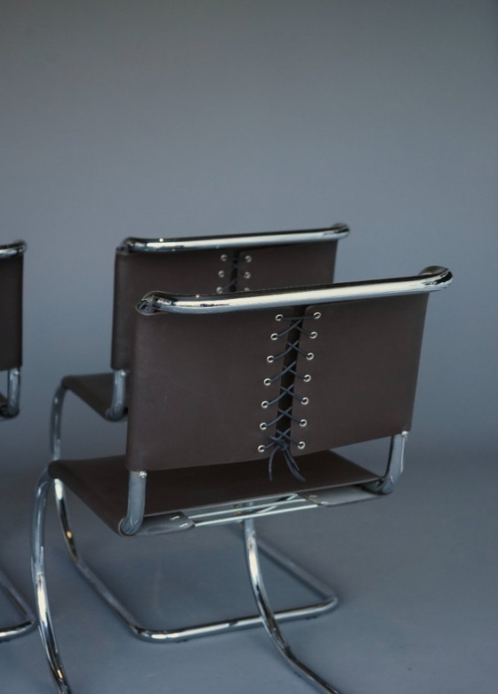 Image 1 of x4 Freischwinger MR 10 im Stil von Ludwig Mies van der Rohe, 1990er Jahre