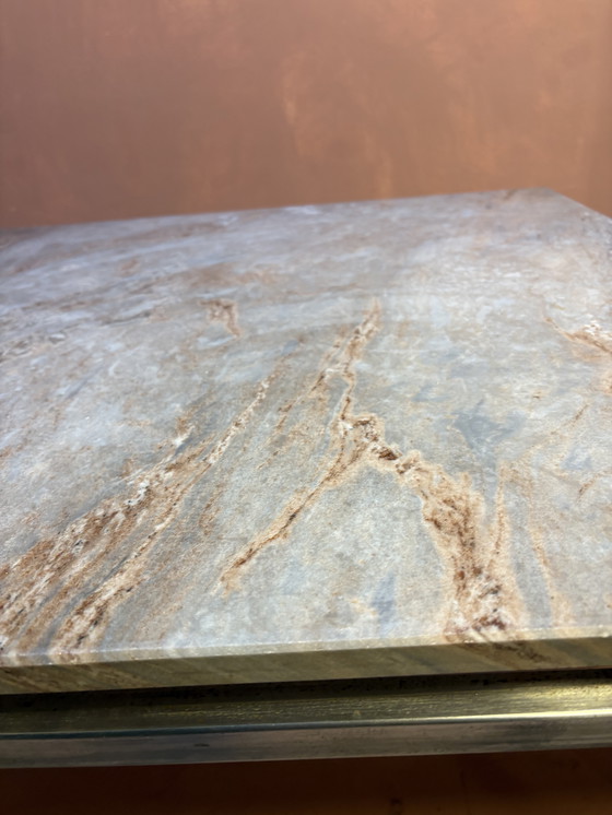 Image 1 of Vintage minimalistic coffee table with marble top