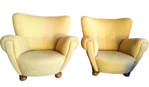 Paire de fauteuils rétro, Vintage, Tchécoslovaquie 60's