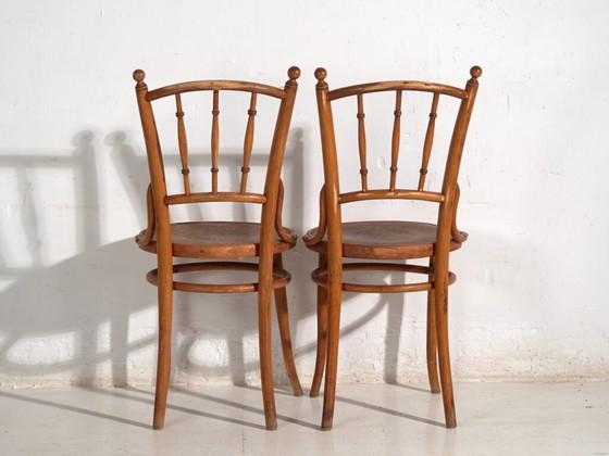 Antique set of 2 bentwood chairs – Central Europe, circa 1900 – Dining chairs, Metal (photo 26 of 40)