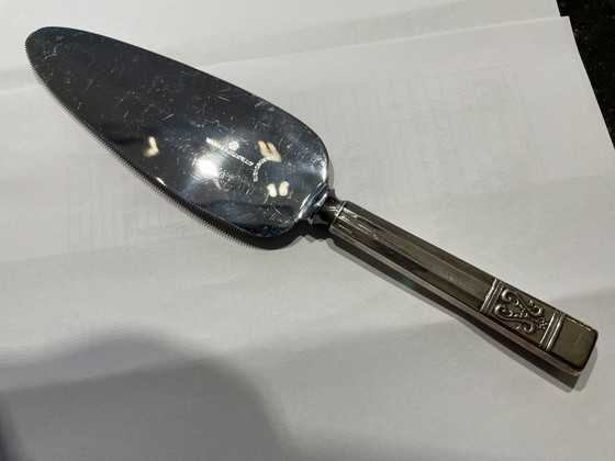 Image 1 of Bestekset Solingen deels verzilverd 6-persoons, 47-delig, Christofle Albi dessertvorkjes 6-delig, Waring & Gillow taartschep