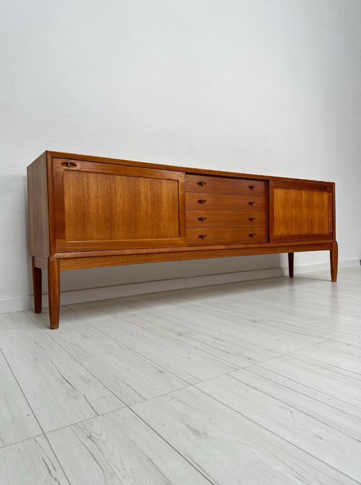 Vintage Spacious Danish Teak Sideboard by H.W. Klein for Bramin 60s