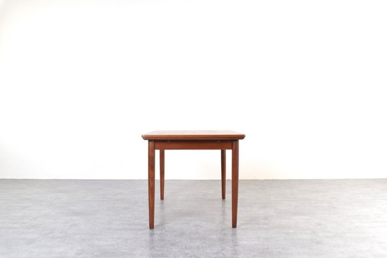 Image 1 of Table de salle à manger extensible en teck danois, style milieu du XXe siècle, années 1960.