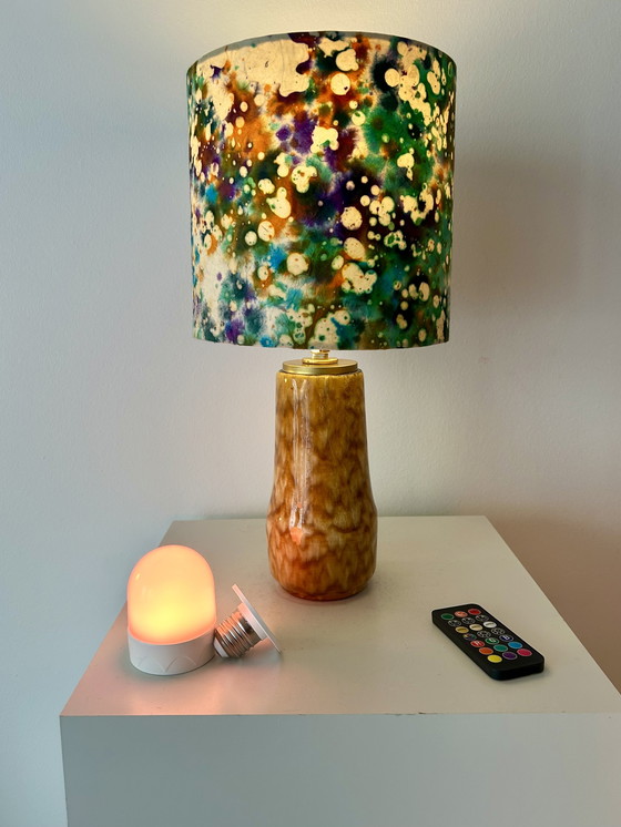 Image 1 of Lampe de table sans fil fabriquée à partir d'un vase Scheurich vintage