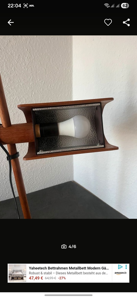 Image 1 of Mid-Century Temde Table Lamp – Teak Wood – Vintage 60s/70s