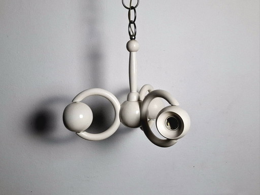 Lustre en bois des années 80