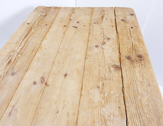 Image 1 of Grande tavolo da fattoria in legno massiccio