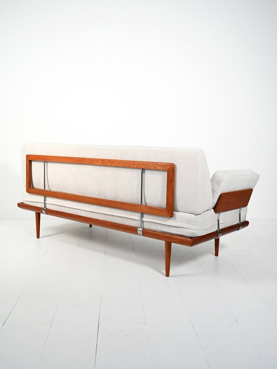 Image 1 of Teakhouten bank "Minerva" met armleuningen van France & Søn