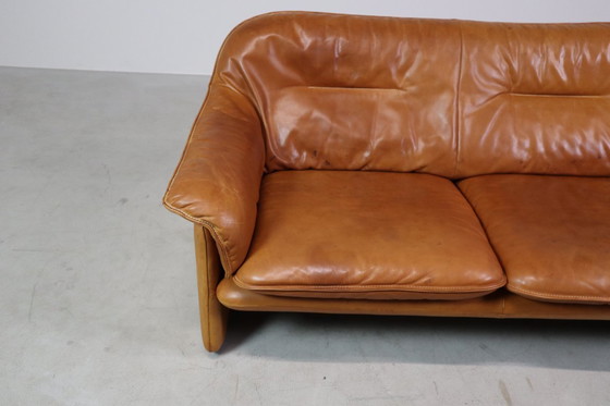 Image 1 of DS-16 Cognac leather sofa by De Sede Switzerland, 1970s