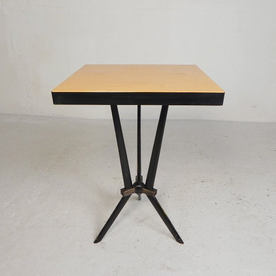 Image 1 of Bistro table with Bakelite top Berc Antoine Paris, 1950s