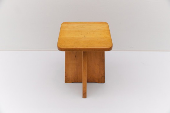 Image 1 of Conjunto de 6 taburetes de roble al estilo de Pierre Chapo, Francia, años 60