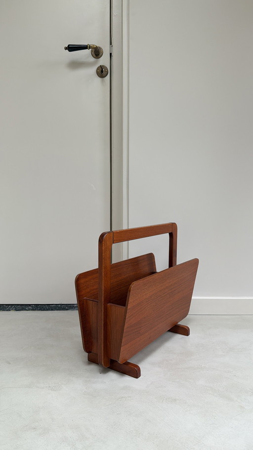 Vintage teak wooden reading tray