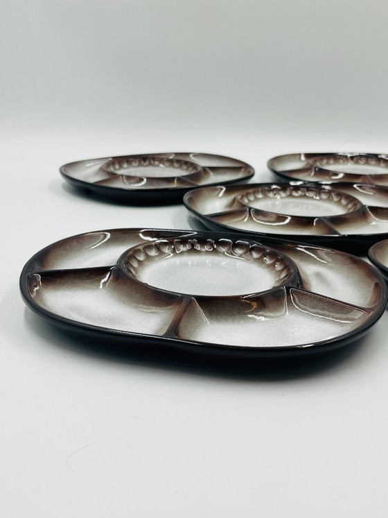 Image 1 of Set of 5 Steuler divided plates attributed to Cari Zalloni