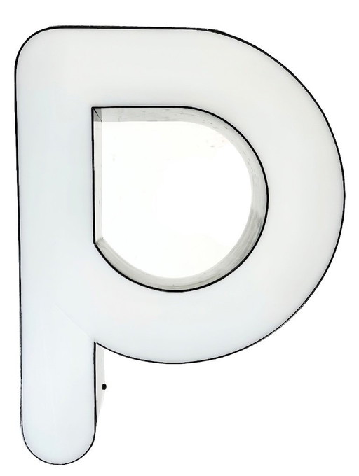 Vintage Illuminated  Letter P , 1970s