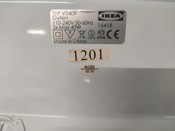 Image 1 of Applique murale Gyllen design Ikea vintage des années 90 blanc/blanc gris (design par Julia Treutiger)