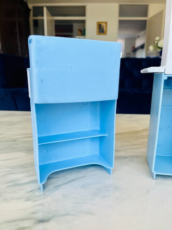 Image 1 of rare blue barbie retro vintage kitchen accessories mattel 1998 doll toys european version