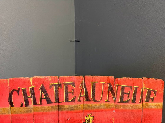Decorazione da parete Chateauneuf Du Pape, anni '50 – Decorazioni murali, Metal, Wood (photo 5 of 7)