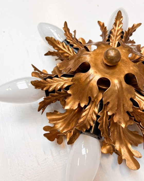 Image 1 of Florentine ceiling or wall lamp attributed to Banci Firenze, 1960s