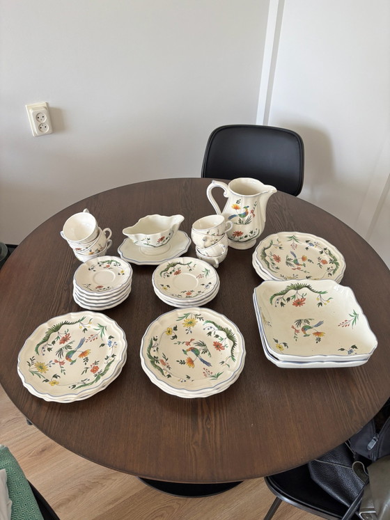 29-Piece Gien Oiseaux de Paradis Vintage Tableware Collection – France – Crockery, Porcelain (photo 2 of 15)