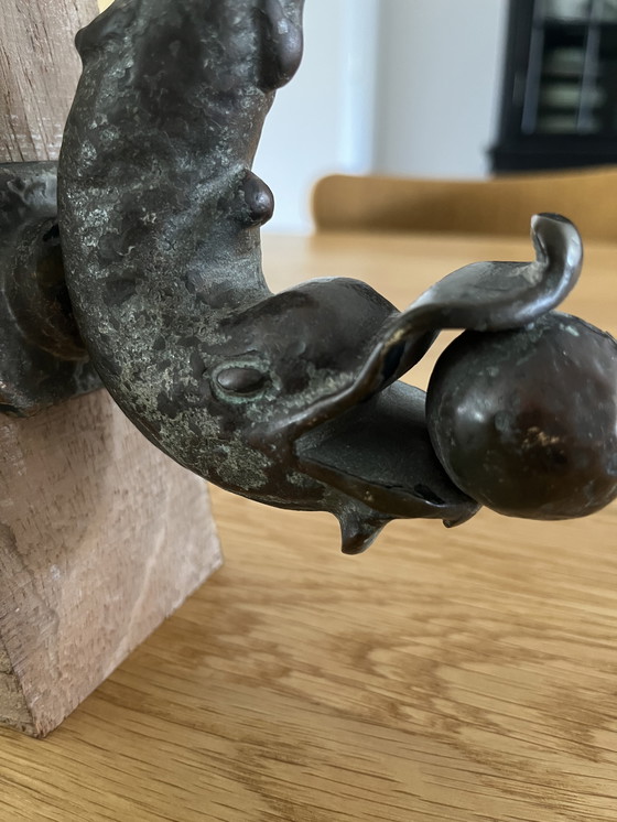 Image 1 of Heurtoir de porte ancien en bronze