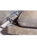 Canapé 3 places de Willy Rizzo en nubuck brun