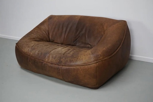 Sofá Ringo vintage de cuero de Gerard van den Berg, años 70