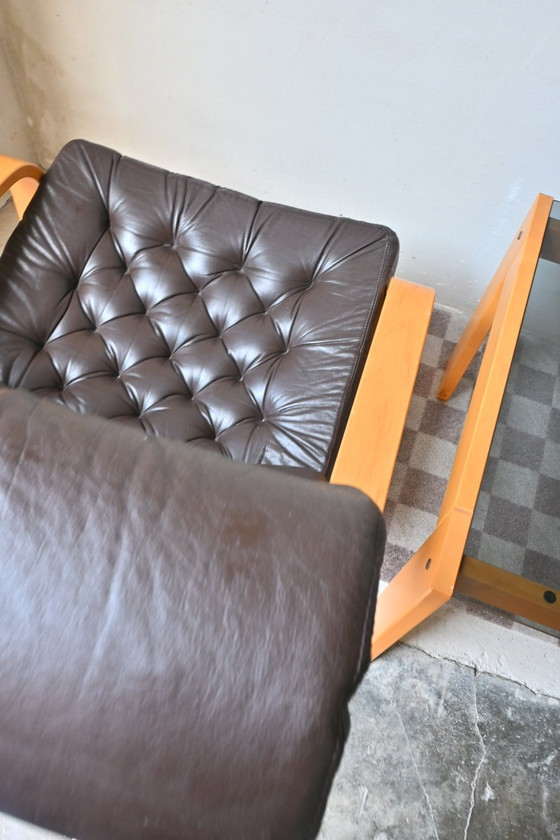 Image 1 of Set poltrona vintage/tavolino POEM Noboru Nakamura/Ikea