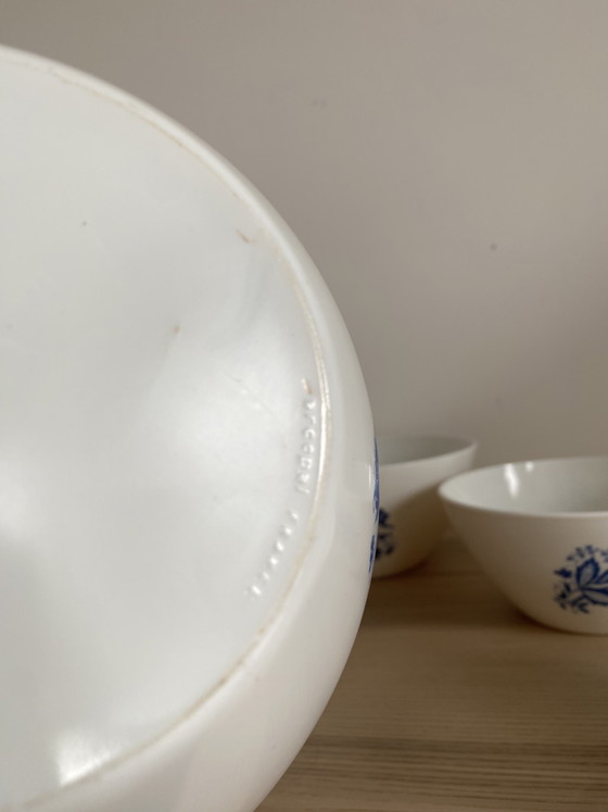 Image 1 of Vintage Arcopal Aster 4-piece Bowl Set