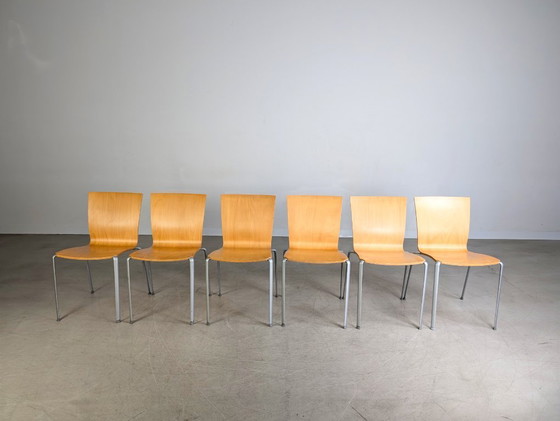 Image 1 of Set of 6 original Vitra Taino chairs, stackable conference chairs, VAT included