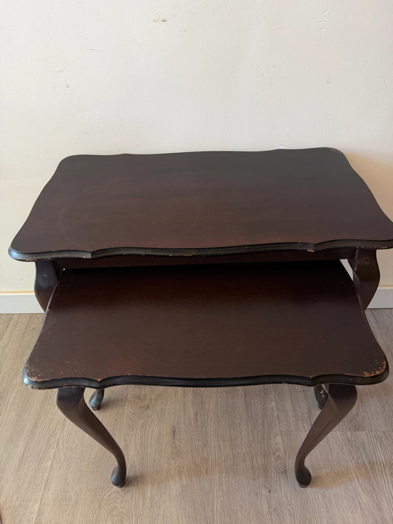 Queen Anne set van twee kleine tafels – Eetkamerset, Wood (photo 7 of 9)