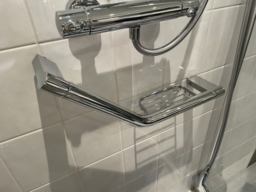 Jabonera de ducha con manija de pared cromada – decoratie, Metal, Chrome (photo 2 of 15)