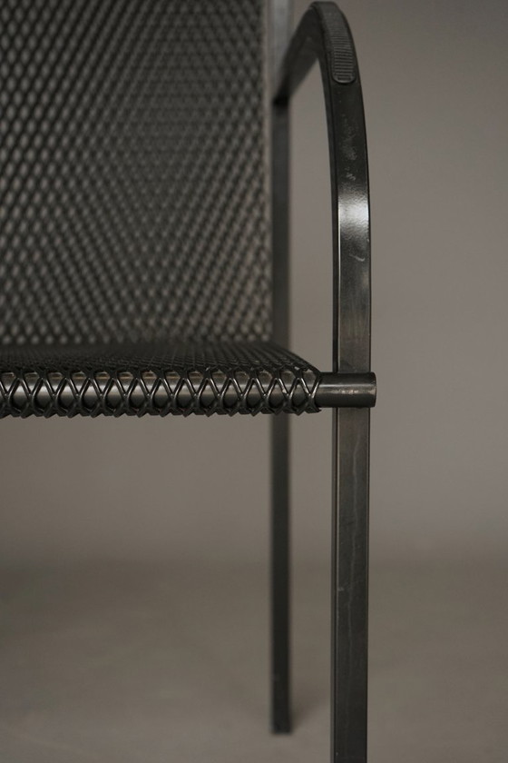 Image 1 of Sedie modello R401 in rete espansa di Shiro Kuramata per Pastoe, 1982, set da 2