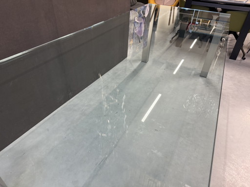 Zumsteg dining room table Glass 220x90xH73