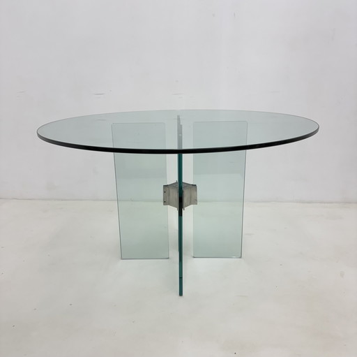 Peter Ghyczy Dining Table Round Glass 1970'S